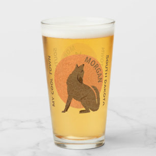 Verre Le cool rustique de cuir de Faux de coyote