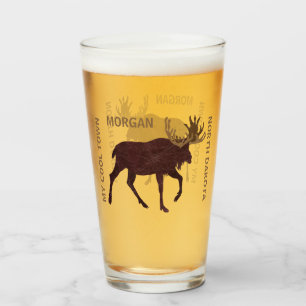 Verre Le cuir rustique de Faux d'orignaux ajoutent votre