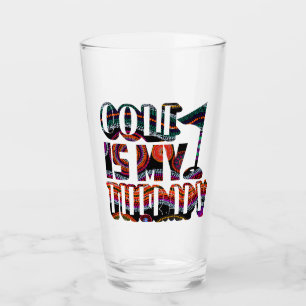 Verre Le Golf Est Ma Thérapie La Typographie Drôle Sayin