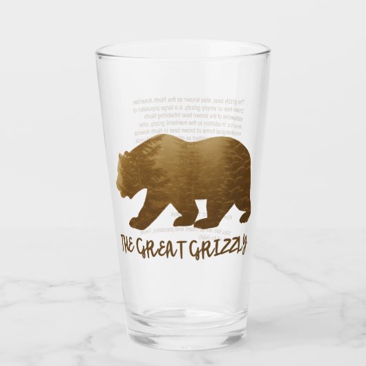 Verre Le grand grizzli (Devant)