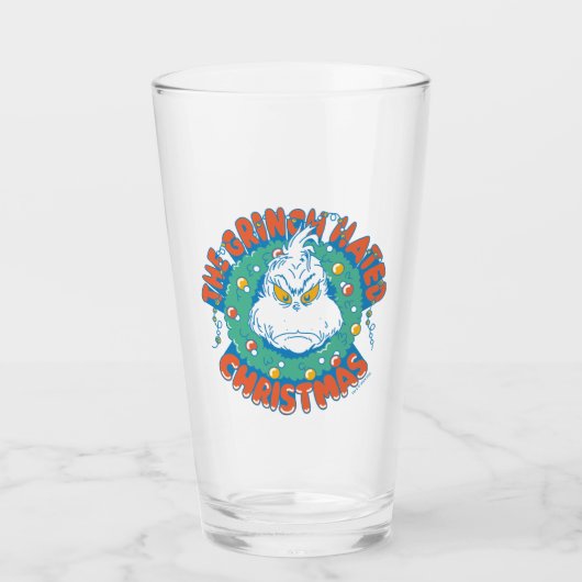 Verre Le Grinch détestait Noël (Devant)