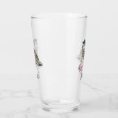 Verre Le hibou d'aquarelle | ajoutent votre nom (Gauche)
