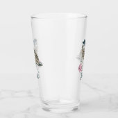 Verre Le hibou d'aquarelle | ajoutent votre nom (Droite)