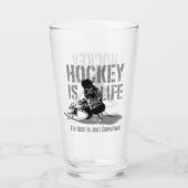 Verre Le hockey c'est la vie (Dos)