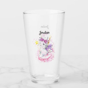 Verre Le lapin féerique   d'aquarelle ajoutent votre no