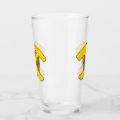 Verre Le marteau de rock du géologue et le logo du drape (Gauche)