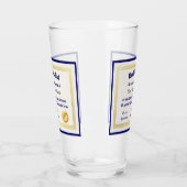 Verre Le meilleur certificat papa du monde Funny moderne (Gauche)