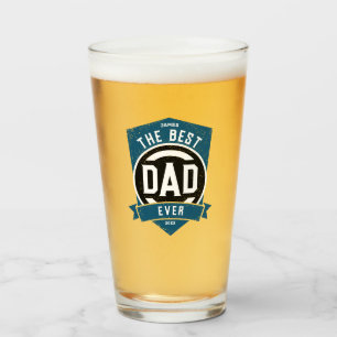 Verre Le meilleur papa jamais moderne cadeau de Fête des