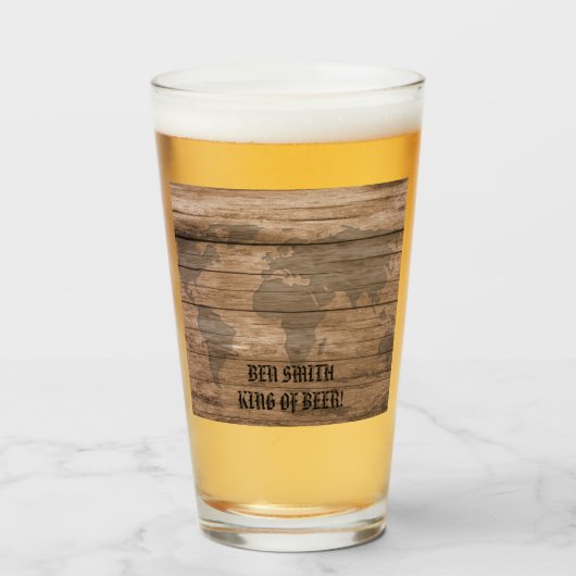 Verre Le monde entier sur la table (Devant (rempli))