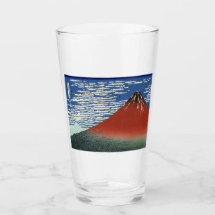 Verre Le Mont Fuji par temps clair (Fuji Rouge) (Hokusai