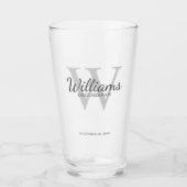 Verre Le nom et le monogramme des développeurs de script (Devant)