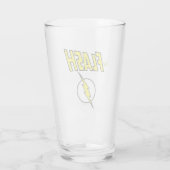 Verre Le nom Flash et logo d'éclair (Dos)