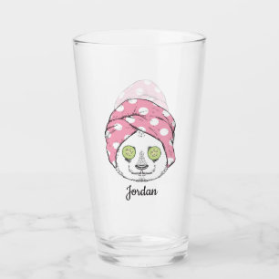 Verre Le panda au spa ajoutent votre nom