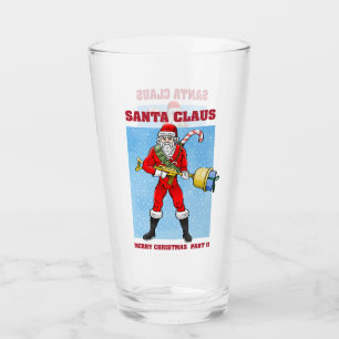 Verre Le Père Noël d'action est prêt pour Noël