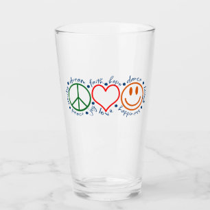 Verre Le sourire d'amour pour la paix
