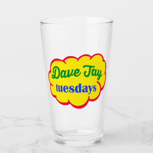 Verre Le tambour du logo classique Dave Jay Tuesday (Devant)