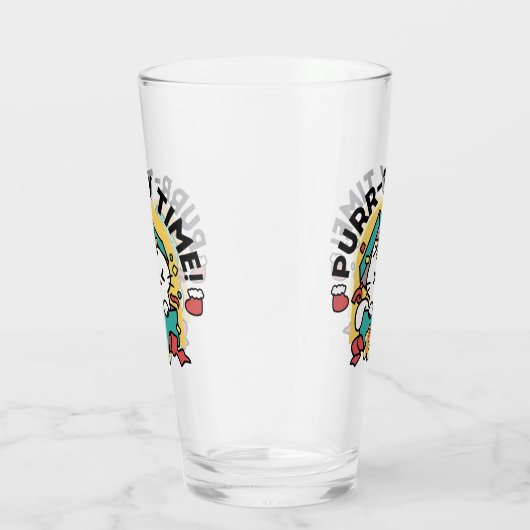 Verre Le temps de la pub ! - Conception de Noël Festive  (Droite)