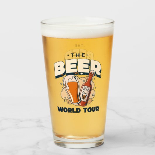Verre Le tour du monde de la bière (Dos (rempli))