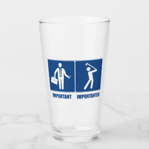 Verre Le Travail Est Important, Le Golf Est Important