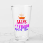 Verre Le vieillissement est une citation privilégiée Aîn (Dos)