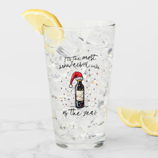 Verre Le Vin Le Plus Merveilleux De L'Année (Devant glace)