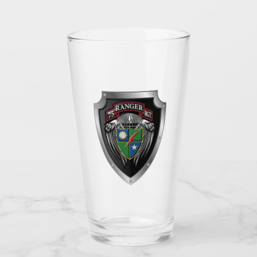Verre Légendaire Bouclier personnalisé du 75e régiment d (Devant)