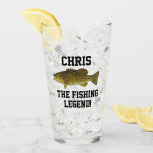 Verre Légende de pêche Petite-bouche Nom de basse Sports