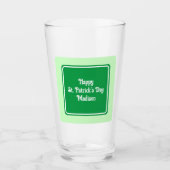 Verre léger vert clair mignon pour la Saint-Patric (Devant)