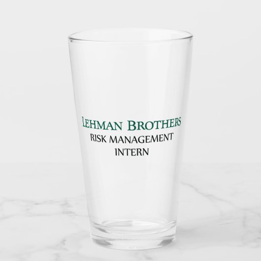 Verre Lehman Brothers Gestion des risques Mugs internes (Devant)