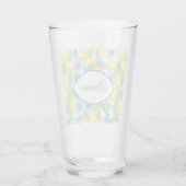 Verre Lemons & Blue Gingham Personalized Glass (Dos)