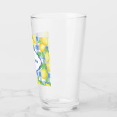 Verre Lemons & Blue Gingham Personalized Glass (Gauche)