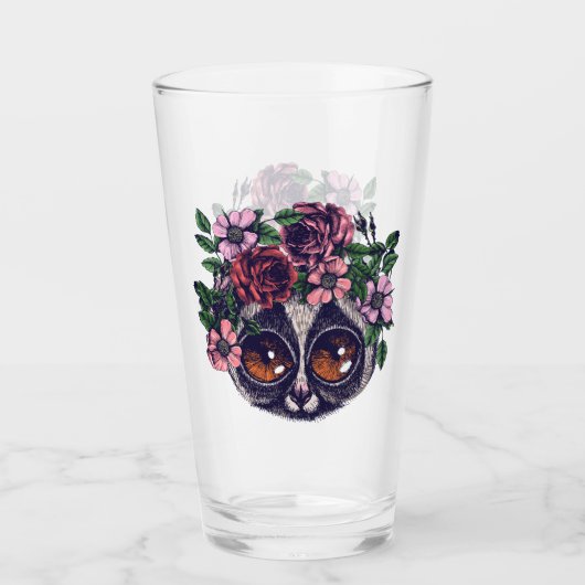Verre Lémur floral doux (Devant)