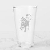 Verre Léo Lion Zodiaque Noir (Dos)