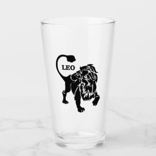 Verre Léo Lion Zodiaque Noir