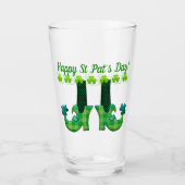 Verre Leprechaun Chaussures Saint Patrick's Day (Devant)
