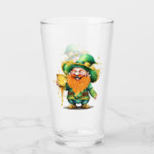 Verre Leprechaun gnome Saint Patrick's Day a de la chanc (Dos)
