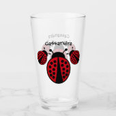 Verre Les amateurs de coccinelle avec votre nom (Devant)