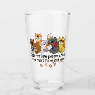 Verre Les chats sont comme des pommes chips
