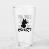 Verre Les chiens sont meilleurs [Noir/Bleu] (Dos)