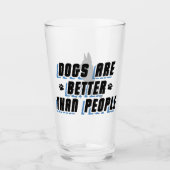 Verre Les chiens sont meilleurs [Noir/Bleu] (Devant)