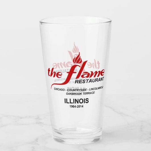 Verre Les Flame Restaurants de l'Illinois (Dos)