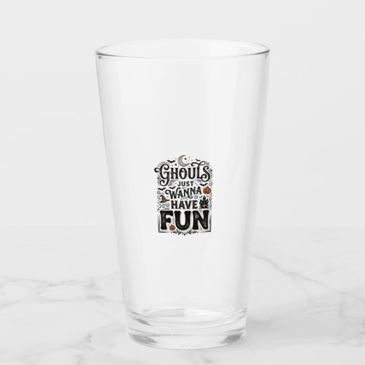 Verre Les goules veulent juste s'amuser conception vecto (Devant)