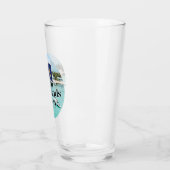 Verre "Les Îles Caïmans Soleil & Amusement" Avec Drapeau (Gauche)