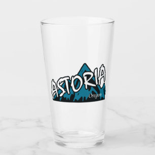 Verre Les montagnes de l'Oregon d'Astoria