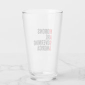 Verre Les morons dirigent l'Amérique 4 juillet (Dos)