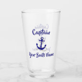 Verre Les navires ancrent les capitaines de bateaux (Dos)