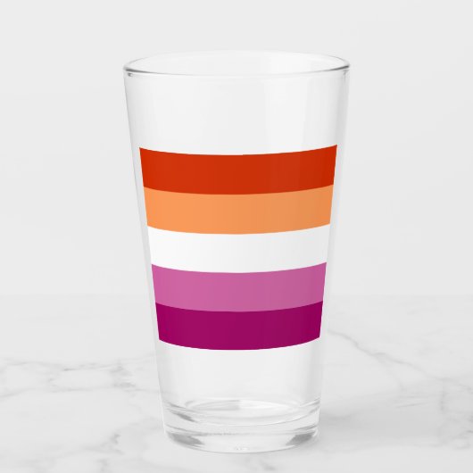 Verre Lesbian Pride Flag LGBTQ (Devant)