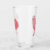 Verre Letterpress Style Red Roster (Gauche)