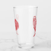 Verre Letterpress Style Red Roster (Droite)