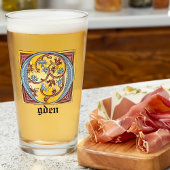 VERRE LETTRE BLEUE ET ROUGE MÉDIATIQUE O ÉCLAIRÉE